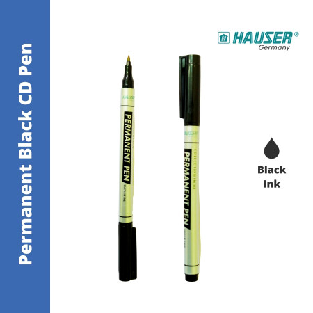 Hauser Permanent CD DVD Pen/Marker - Black