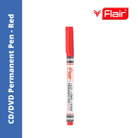 Flair CD-DVD Permanent Pen - Red