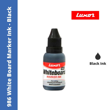 Luxor 986 White Board Marker Ink - Black