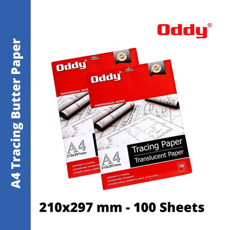 Oddy Tracing Butter Paper - A4, 100 Sheets Pack (TP95A4100)