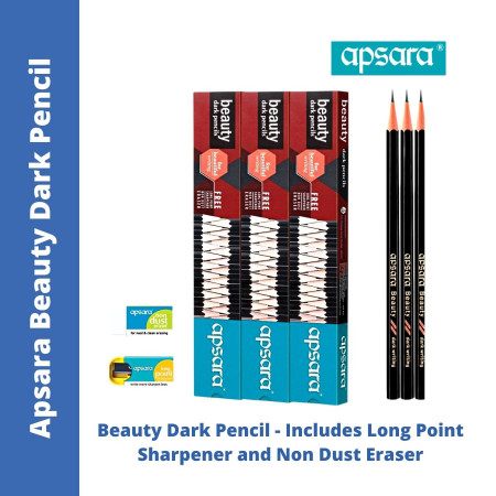 Apsara Beauty Dark Pencils - Pack of 10 Pencil