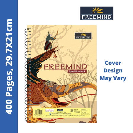 Freemind Long Notebook - Spiral, Single Line, 400 Pages, 29.7x21cm (704920) - New