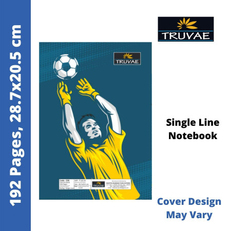 Truvae Long Notebook - Single Line, 192 Pages, 28.7x20.5 cm (526)