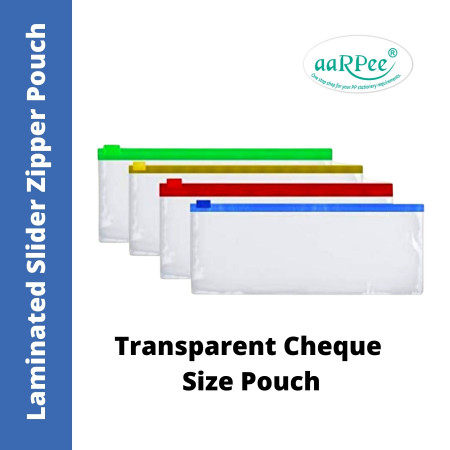 Aarpee Cheque Size Laminated Slider Zipper Pouch (LPSZ02)