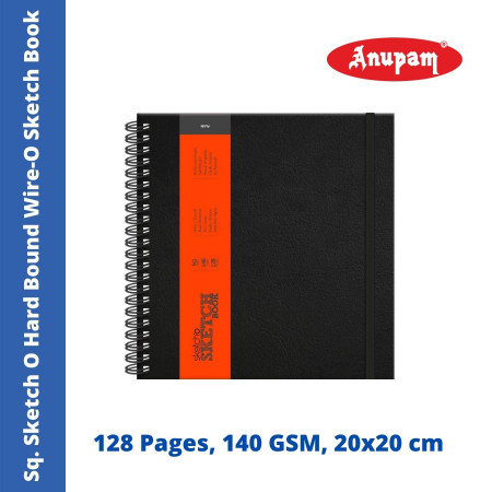 Anupam Square Sketch O Hard Bound Wire-O Sketch Book - 128 Pages, 140 Pages (325606)