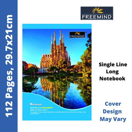 Freemind Long Notebook - Single Line, 112 Pages, 29.7x21cm (700306)
