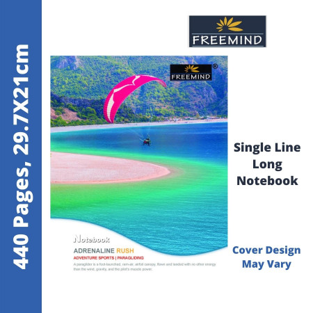 Freemind Long Notebook - Single Line, 440 Pages, 29.7x21cm (700384)