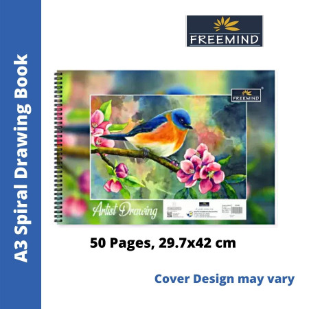 Freemind A3 Artist Drawing Book - 50 Pages, Spiral, 29.7x42cm (701605)