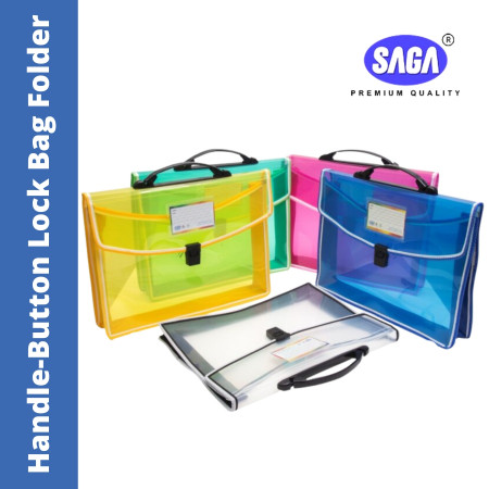 SAGA Crossline Handle-Button Lock Bag Folder (4021-T)