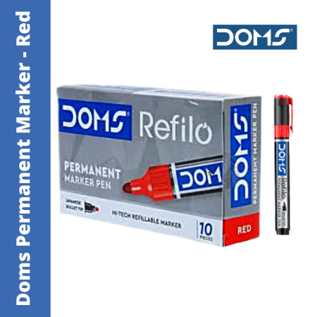 Doms Permanent Marker - Red