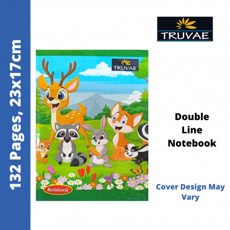 Truvae Notebook - Double Line, 132 Pages, 23x17 cm (543)