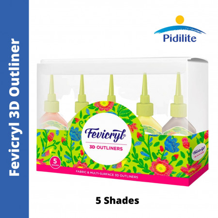 Pidilite Fevicryl 3D Outliner - 5 Shades