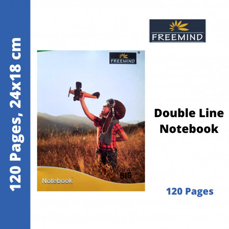 Freemind Notebook - Double Lines, 120 Pages, 24X18cm (700291J)
