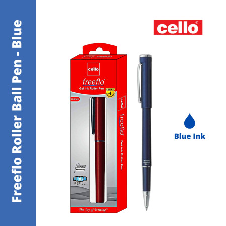 Cello Freeflo Roller Ball Pen - Blue