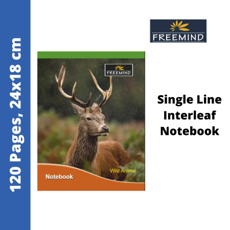 Freemind Notebook - Single Line Interleaf, 120 Pages, 24x18cm (700295J)