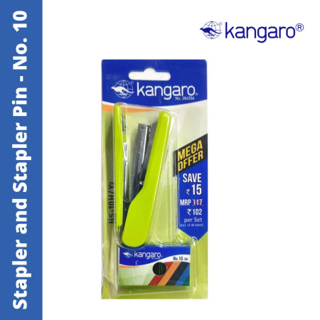 Kangaro No. 10 Stapler and Stapler Pin Combo (HS-10H/Y2)