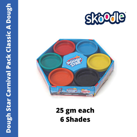 Skoodle Dough Star Carnival Pack Classic A Dough - 6 Shades, 25 gm each (SP10609)