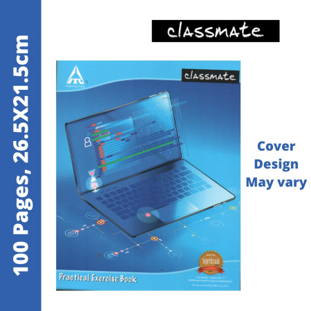 Classmate Computer Practical Notebook - Hard Cover, 100 Pages, 26.5x21.5cm (02001095)